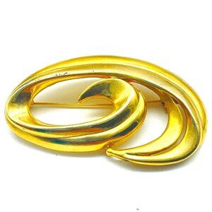 Swirled 9 Pin Gold Tone Classic Career Workwear